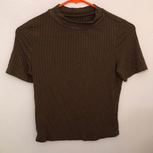 Olive cropped T-shirt